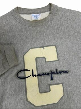 Vintage Champion Reverse Weave Sweatshirt Mens Medium Varsity Letter Embroidered